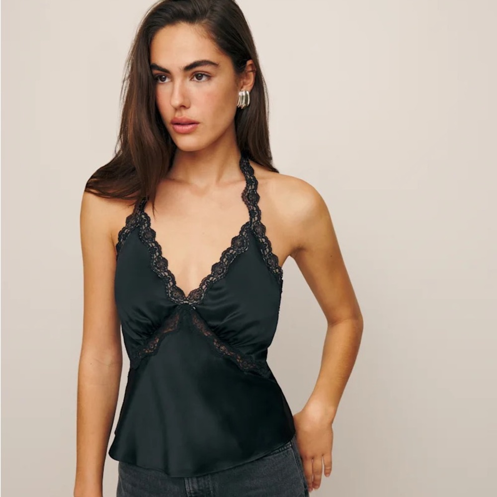Reformation Monica silk top size small